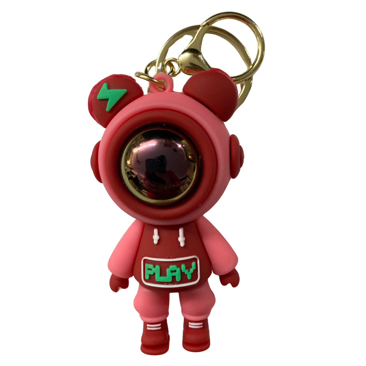 3D Astro Bear Keychain