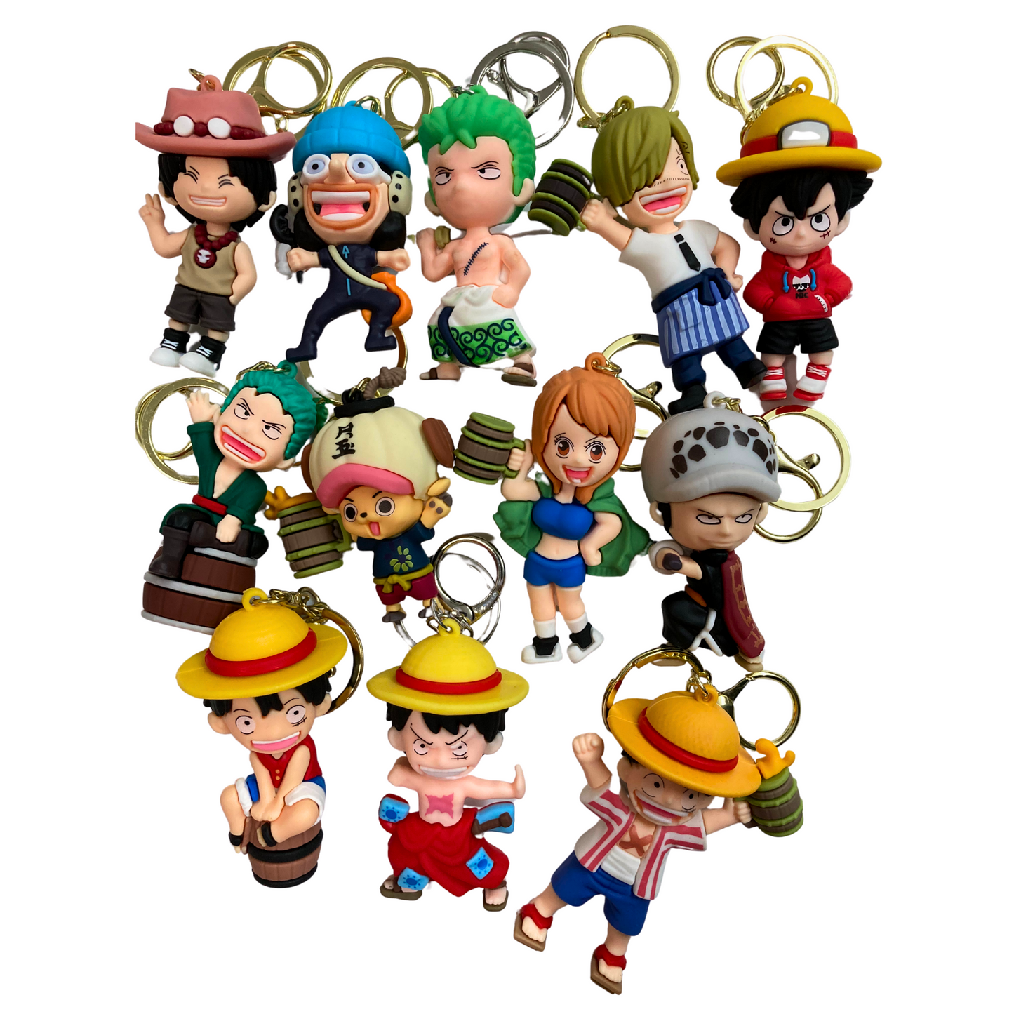 3D One Piece Character Keychain