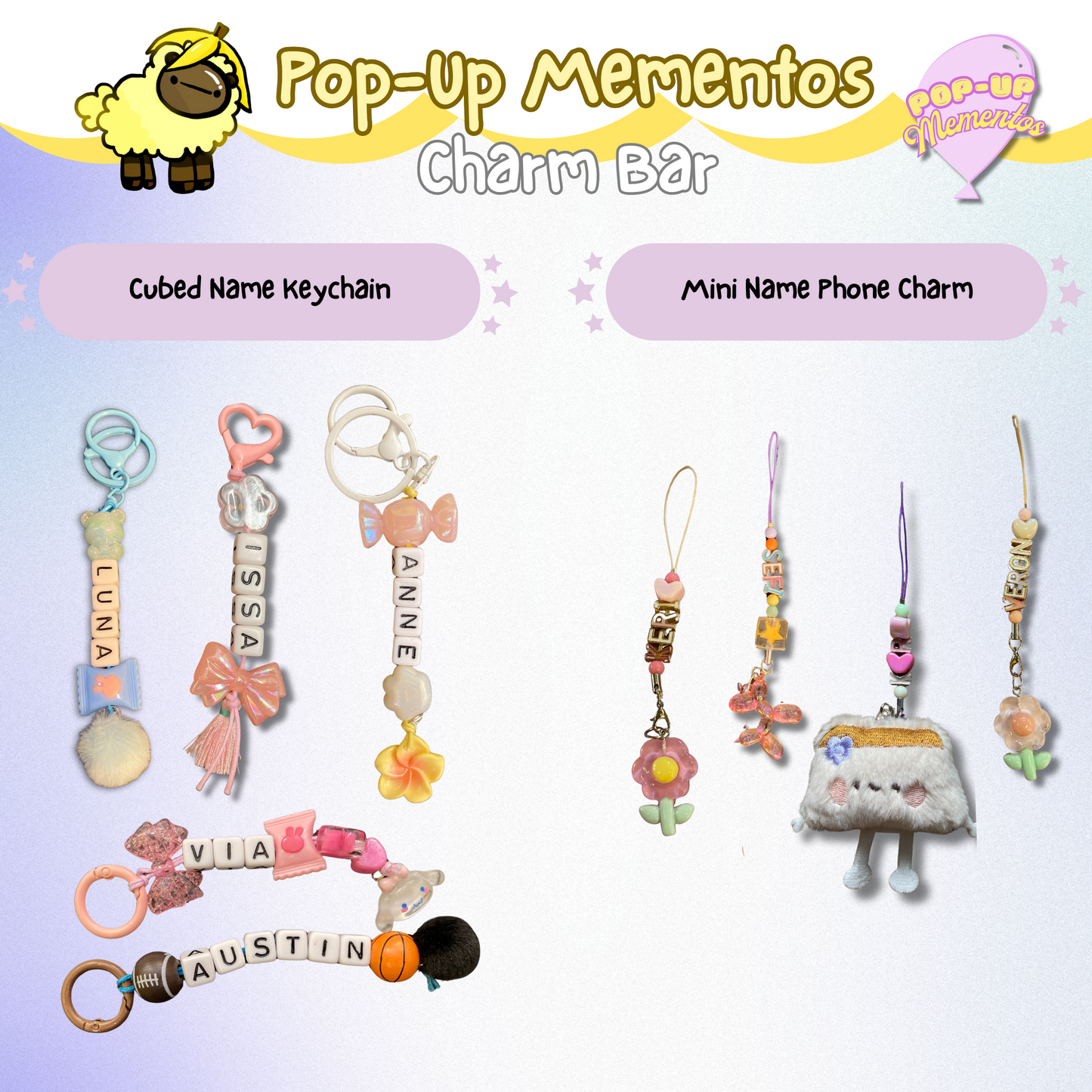 Pop-up Mementos Charm Bar