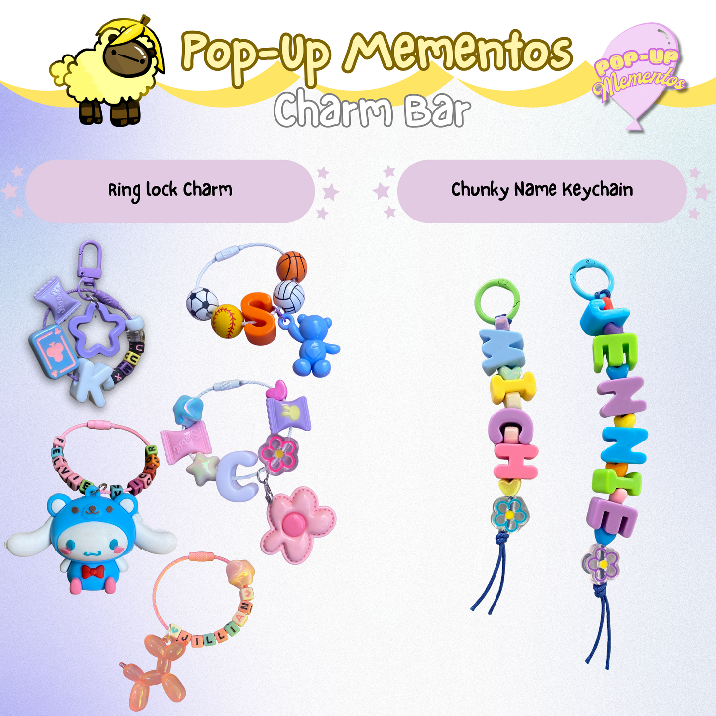 Pop-up Mementos Charm Bar