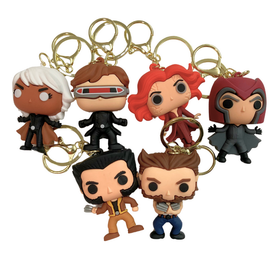 3D X-Men Wolverine, Jean Grey, Cyclops, Storm, Magneto Keychain